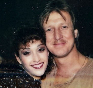 with Gary Sandy; backstage at the Minskoff Theater